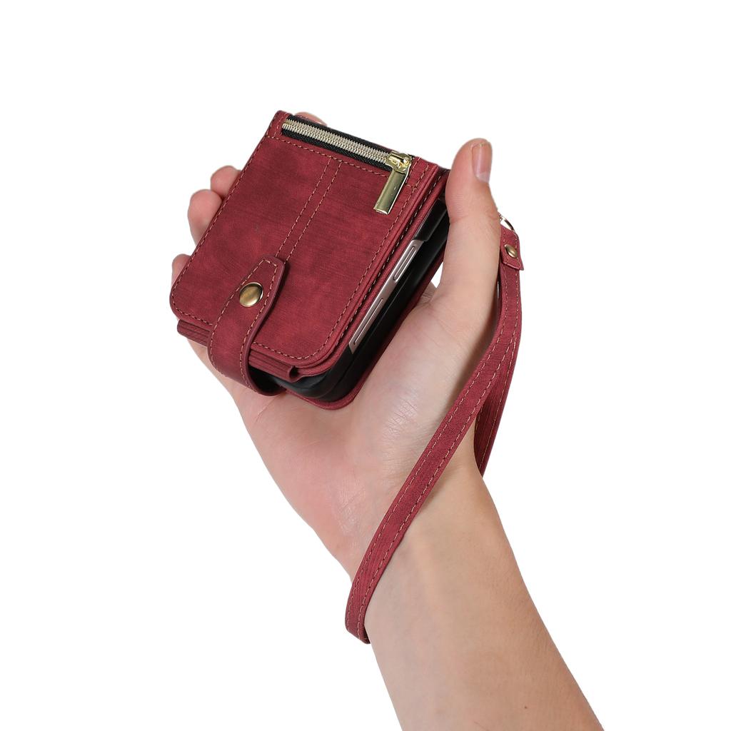 Zipper style wallet case pouch cover for Samsung Galaxy Z Flip 7/Fold 7