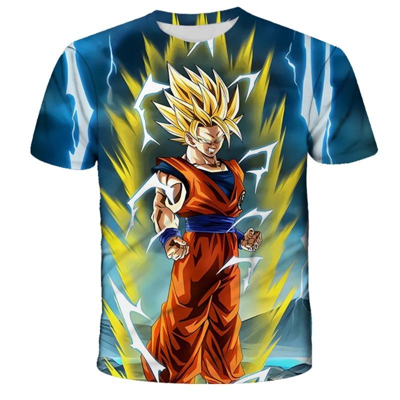 Japanese Anime Dragon Ball Z All Characters 3D Quick Dry T-Shirt For Men Women Kids Summer Sports Anime Tee Streetwear