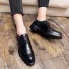 Fashion Mens Soft Leather Versatile Wedding Business Dating Mens Casual Shoes Brand Oxford Shoes for Men's Comfort Platform Casual Shoes