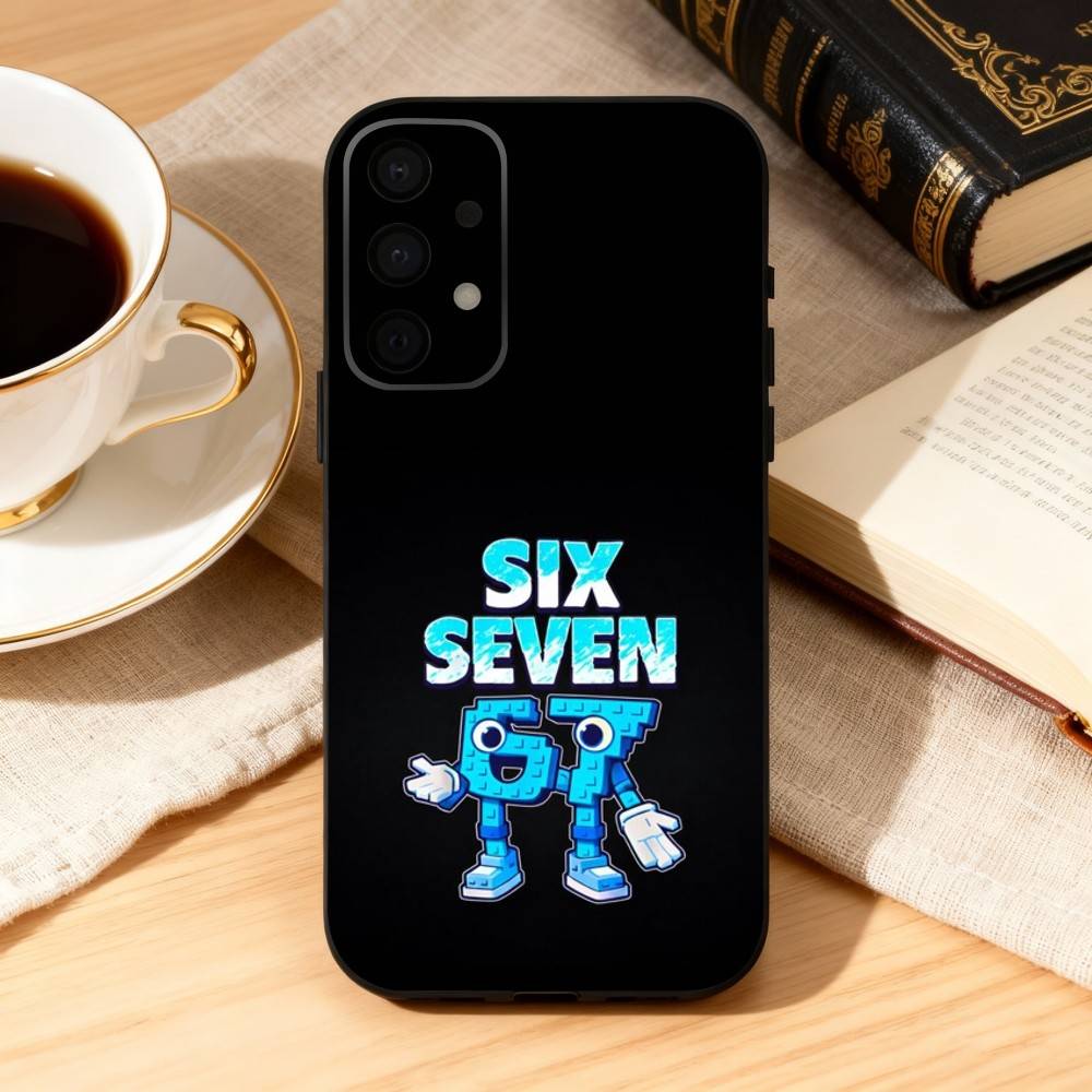 67 S-Six S-Seven Phone Case For Samsung Galaxy A73,A72,A71,A70,A53,A52,A51,Soft Silicone Black Cover