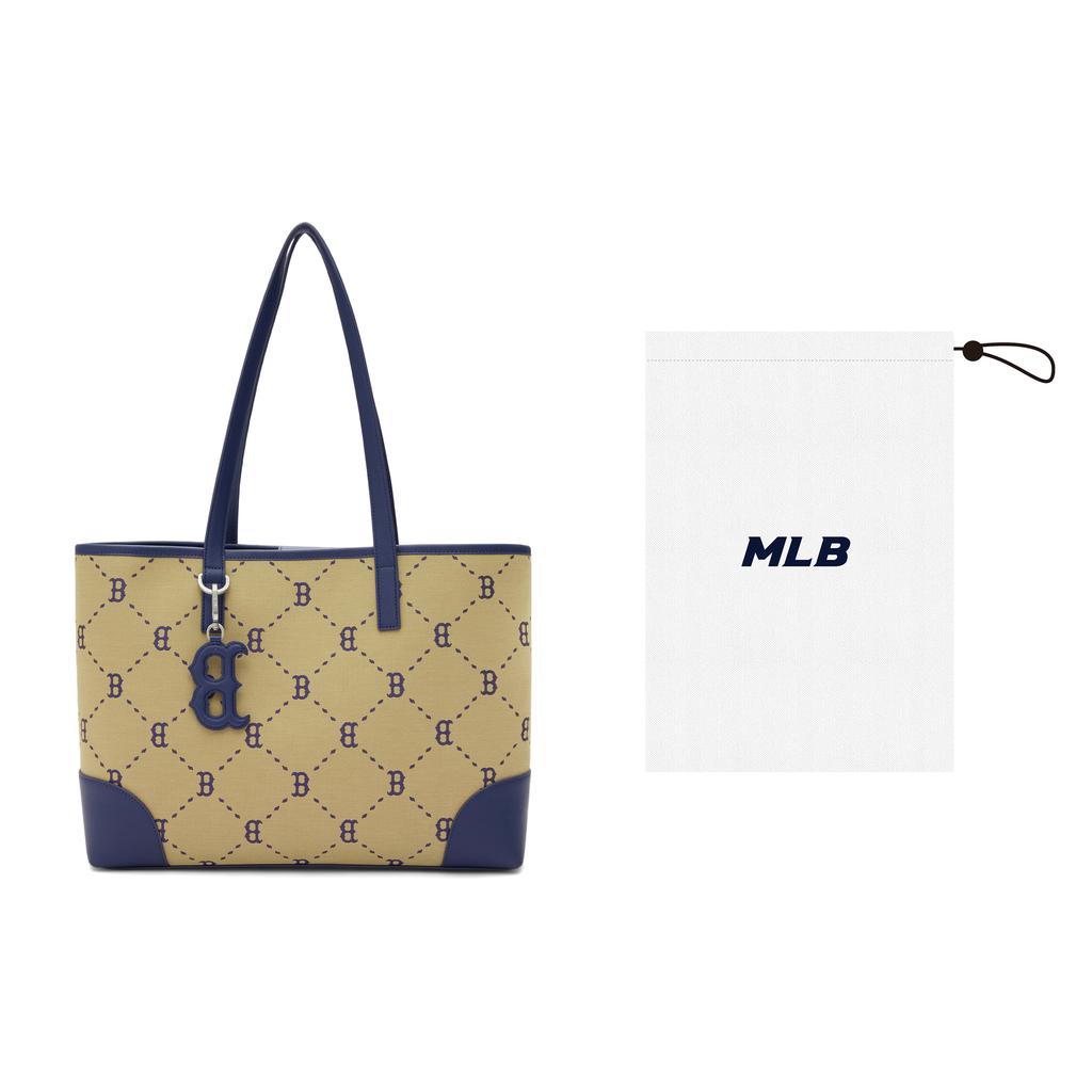 New MLB Polyester Blended Cotton Tote Bag Handbag Shoulder Bag Backpack Regular Unisex Khaki 3AORL014N-43BGL
