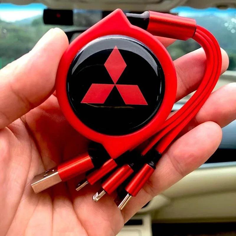

Автомобільний USB-адаптер для зарядки Зарядний пристрій для телефону 3-в-1 Кабель для Mitsubishi ASX Lancer10 Ralliart Outlander Pajero L200 Montero Galant Colt червоний