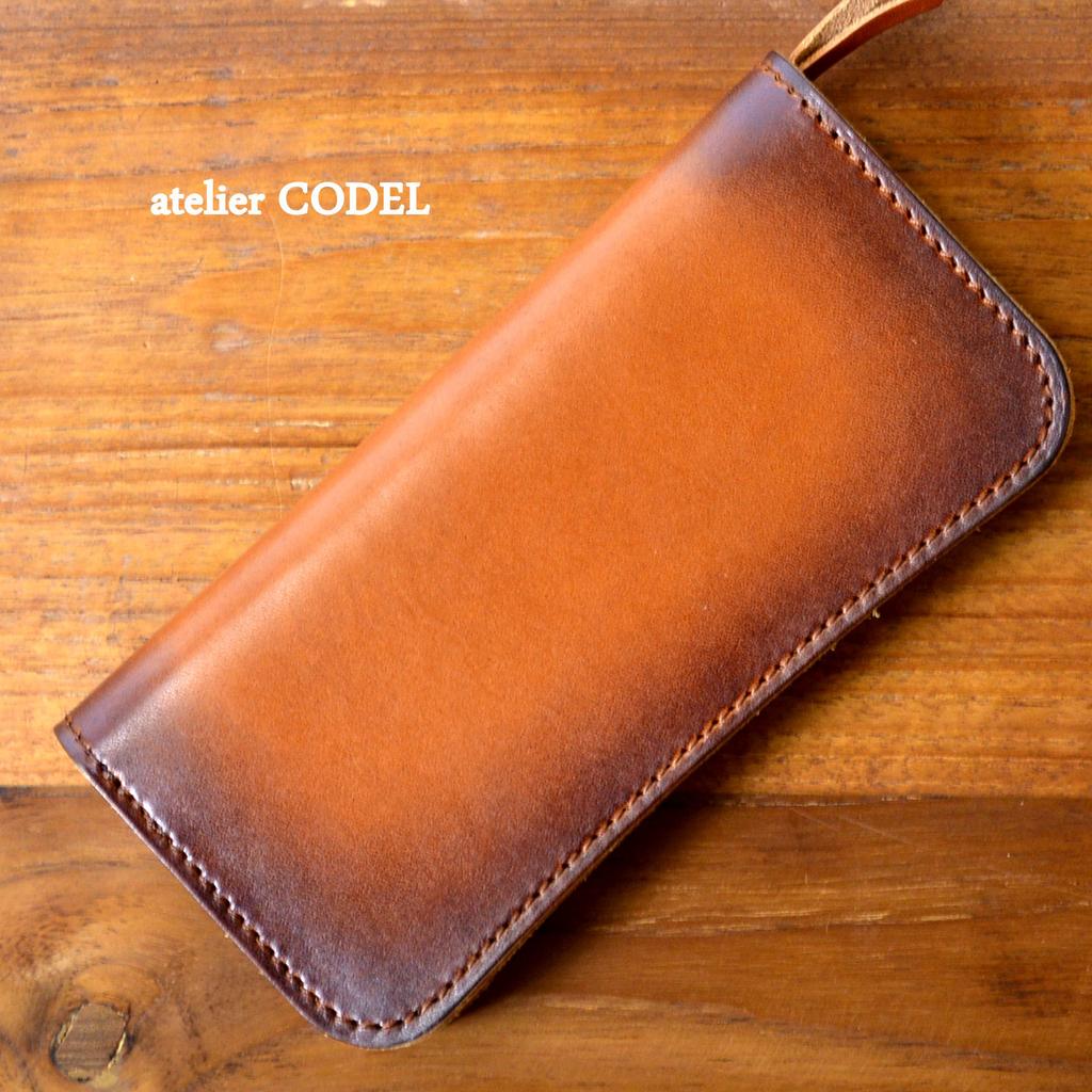 CODEL atelierCODEL Men's Long Wallet, Tochigi Leather, Genuine Leather, Made In Japan (Hand-Dyed Brown)