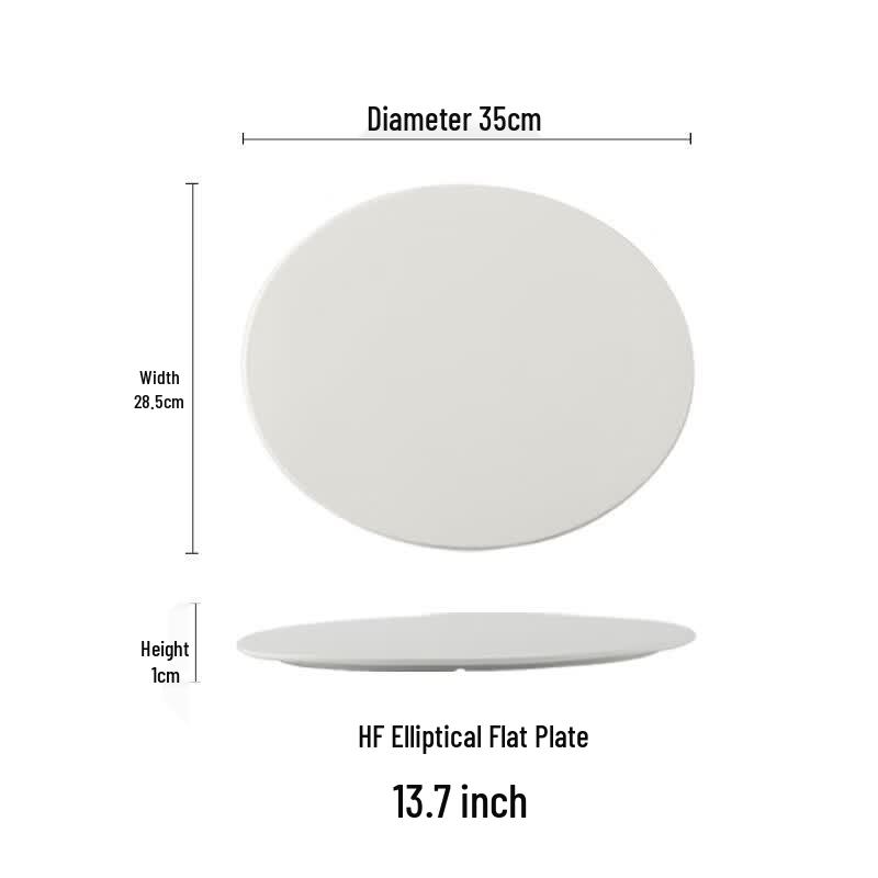 

Nordic Ceramic Oval Flat Serving Plate