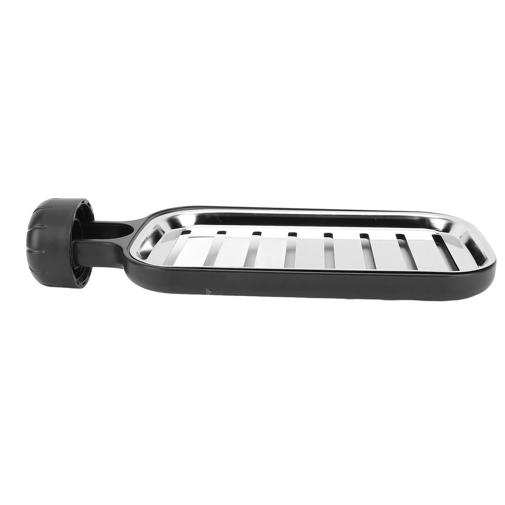 Kitchen Sink Faucet Organizer Sponge Holder Drainage Hole Short Type Stainless Steel Faucet Storage