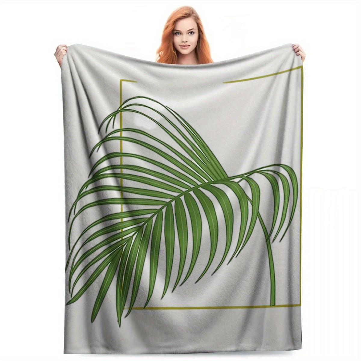 

Tropical Leaves Throw Blanket Digital Print Soft and Warm for All Seasons 75x90cm28x35in