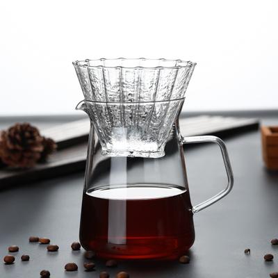 Hitzebeständiger Glas-Kaffeekrug, Haushalts-Teilungskrug, mundgeblasenes Borosilikatglas