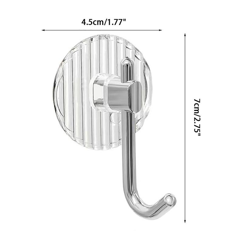 Acrylic Tranparent Multifunction Wall Hook Key Cloth Organizer Hanger Bathroom Robe Towel Rack Kitchen Hardware Hooks