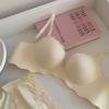 Teenage Girls' Small Bust Push-Up Bra with Thin Top and Thick Bottom To Enhance Size No Gaping Smooth Surface Wire-Free Underwear