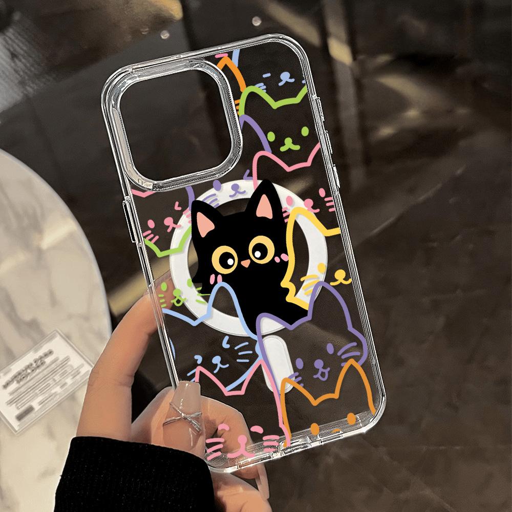 Magnetisk telefondeksel for iPhone 11 12 13 iPhone 13 14 15 Pro 15 16 Pro Max Samsung A15 A16 A25 A26 A55 A56 S25 S24 S22 S23 Ultra S25 Edge