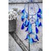 Catchers Wall Hangings, Home Décor, Handmade Dreamcatcher for Bedroom, Balcony, Garden, Party, Café, Small Ring Beaded Blue & Light Blue Feathers