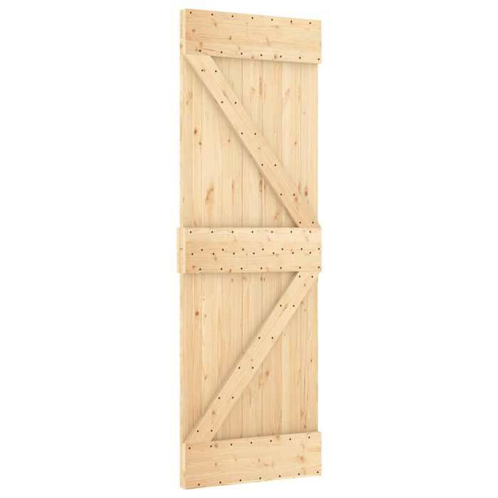 VidaXL Sliding Door and Hardware Kit 70x210 Cm Solid Pine 3332604