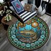 Ocean Life Symbols Round Area Rug Under Office Chairs Bedroom Living Room Home Decor