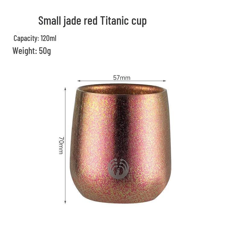 Portable Double Wall Titanium Mug with Lid