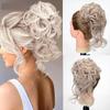 Claw Clip Messy Bun Hair Piece for Women Synthetic Wavy Curly Ponytail Hairpiece for Daily Wear Multi-color Option 10 Inch