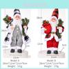 Festive Resin Santa Claus Figurine Standing Grey And Red Perfect For Christmas Decor