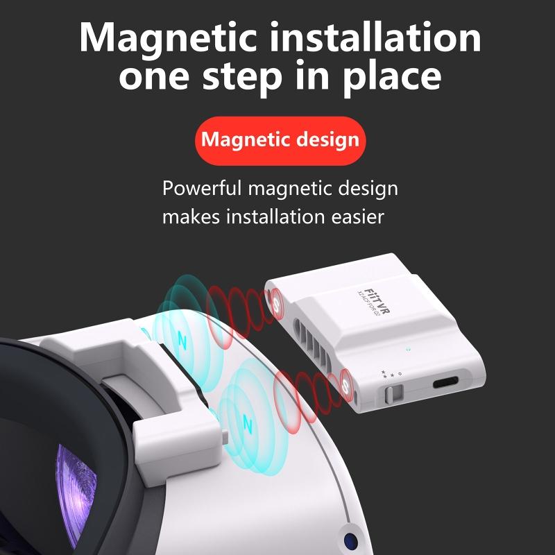 Face Padding Cushion Air Circulation Cooler Fan Anti-leakage Pad for Quest 2 VR Headset 300mAh Battery