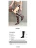 Women's Retro Chunky Heel Genuine Leather Knee-High Boots with Wide Calf and Pointed Toe