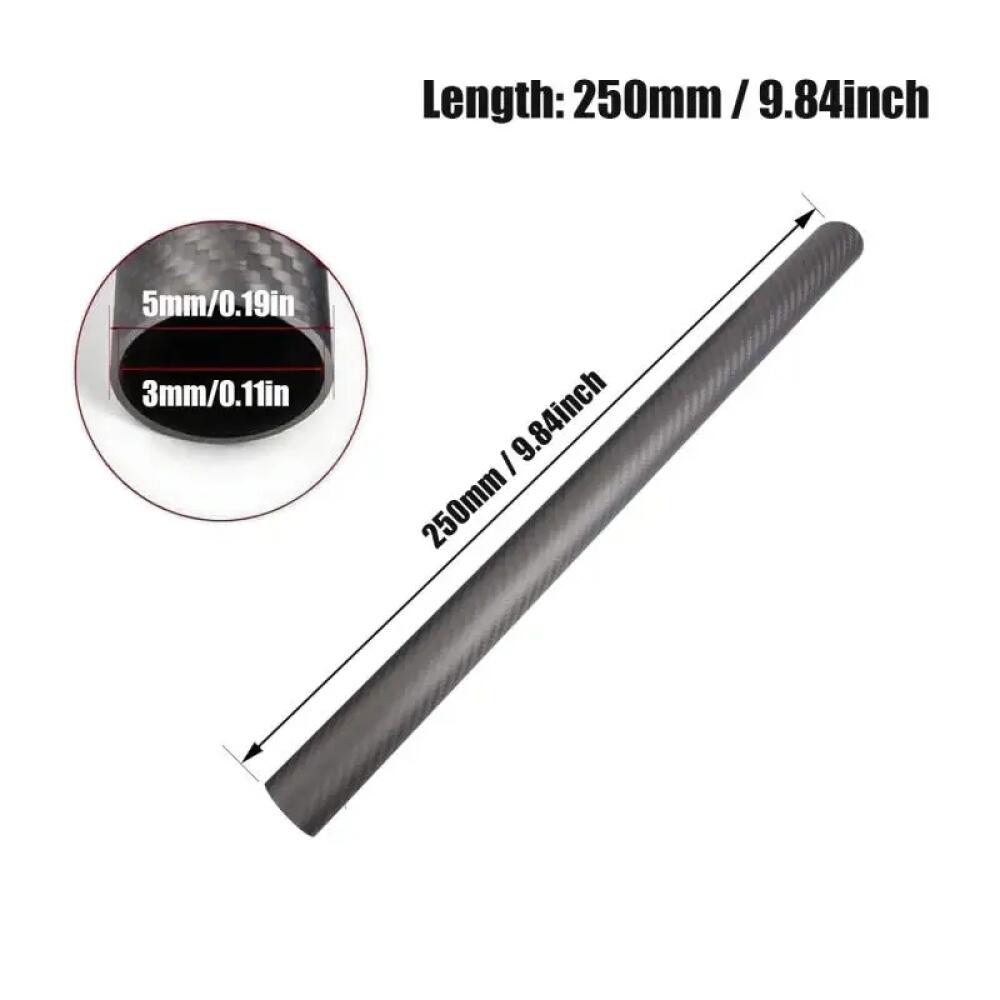 1pcs Length 200/500mm Carbon Fiber Tube High Composite Hardness Material 3K Twill Matte OD 5-28mm Pipes For Plant Protection Aircraft