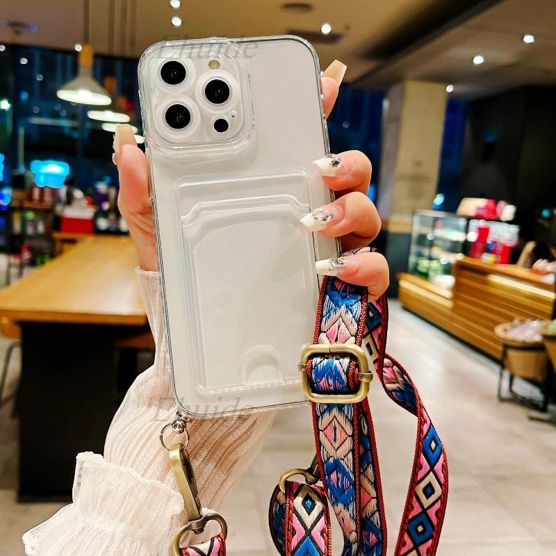 Vintage Strap Case For Xiaomi Redmi Note 15 Pro Plus 14 15C 14C A5 Mi 15T 14T 13T Crossbody Lanyard Wallet Crystal Clear Cover