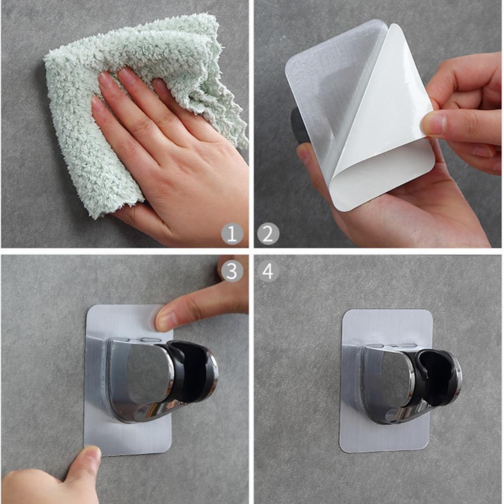 1PCS Universal Shower Head Bracket Self-adhesive Wall Mounted Adjustable Bathroom Shower Head Fixed Bracket Bathroom Accessories