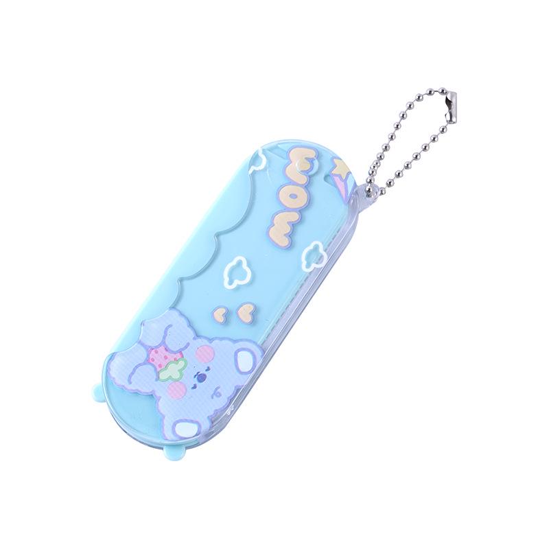 Compact Folding Pocket Mirror with Integrated Comb - Perfect for Makeup and Touch-Ups on the Go