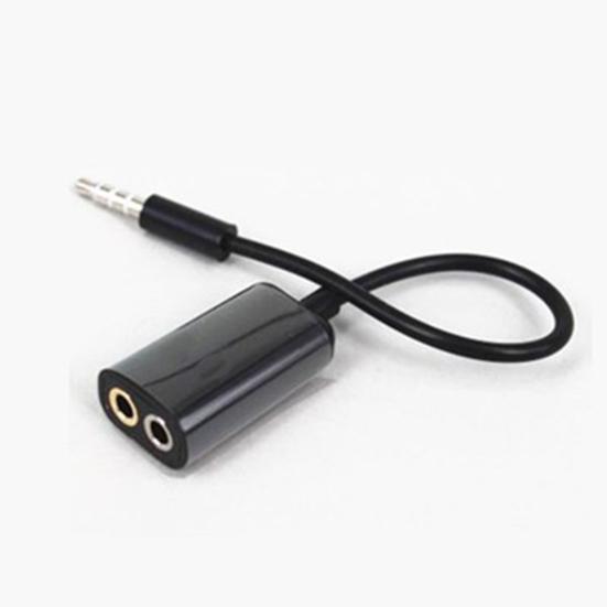 3.5mm Audio Splitter Compatible Plastic Practical Cable Small Audio Adapter for Mic