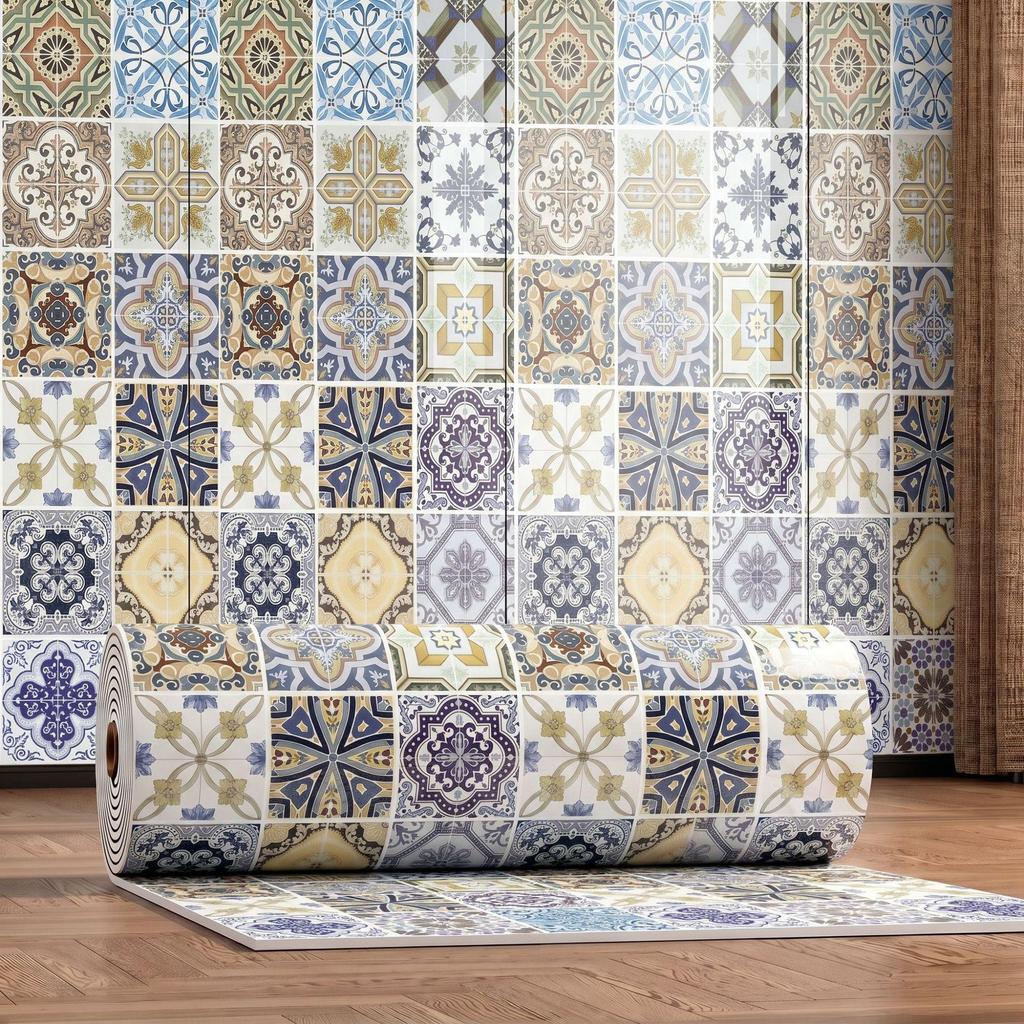 Gold-Plated Marble-Style Waterproof Wall Stickers for TV Backgrounds