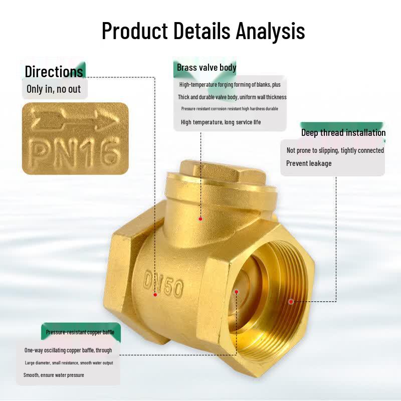 YuMao DN40 Copper Horizontal Check Valve