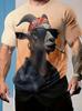2026 funny Animal Goat 3D Print Men's T-Shirts Streetwear new Fashion Harajuku Casual Oversized O-Neck Unisex Clothes Tees Tops