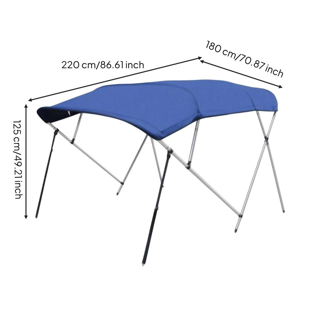 Top with Frame Aluminum-Alloy Marine Foldable Boat Canopy for Boaters, Anglers,