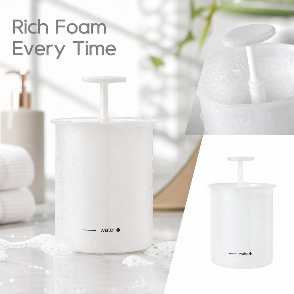 Plastic Manual Facial Cleanser Foam Maker, Handheld Foaming Tool for Face Wash and Daily