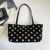 Borsa a tracolla da pendolare - Borsa tote con stampa a pois grandi - Borsa a spalla singola
