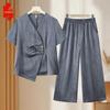 Elegant Women's Summer T-Shirt Two-Piece Set