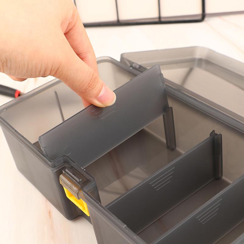 Double Layer Lure Tackle Box Fishing Accessories Adjustable Plastic Fishing Box Fake Bait Hook Tool Storage Boxes Fishings Gear