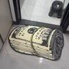 Faux Cashmere Coin Pattern Rug Stain Resistant 40 * 60cm Money Rug Non-Slip Absorbent Carpet Bedroom Living Room Bedside Rug
