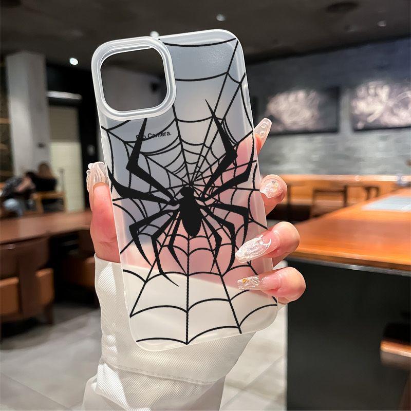 Clear Spider Web Pattern Phone Case for iPhone 17 Pro Max