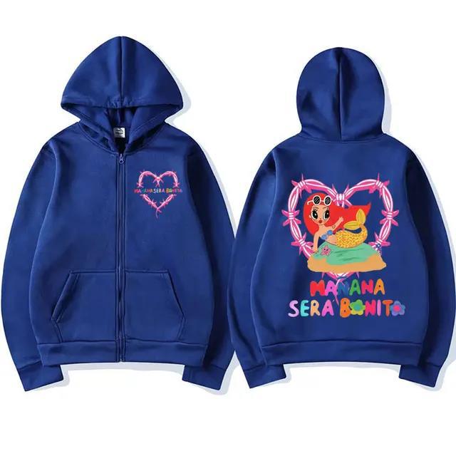 Carol G Album Heart Manana Sera Bonit Zip Hoodie Men'S And Women'S Kawaii Sweater