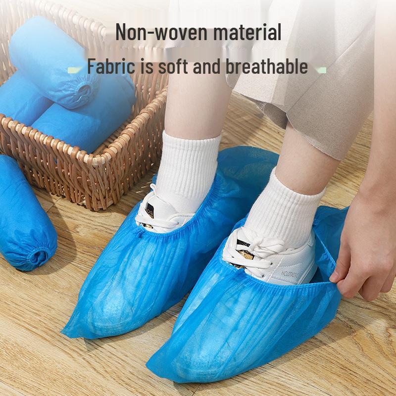 Washable Non-Woven Shoe Covers for Kids & Adults - Universal, Disposable Indoor Foot Covers for Guests