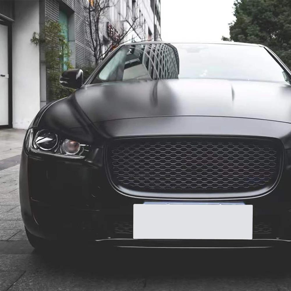 

Car Wrapping Film Vinyl Wrap Sticker Satin Black PET Bubble Free Sticker Car Accessories Auto Self Adhesive Decals Decoration 50x152cm