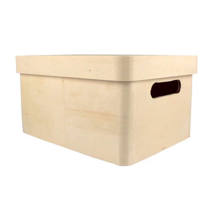Wooden Storage Chest 30 X 22 X 16 Cm