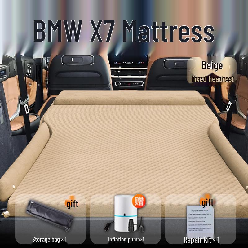 Lit de Voiture BMW X7: Matelas gonflable pour siège arrière et tapis de couchage pour coffre