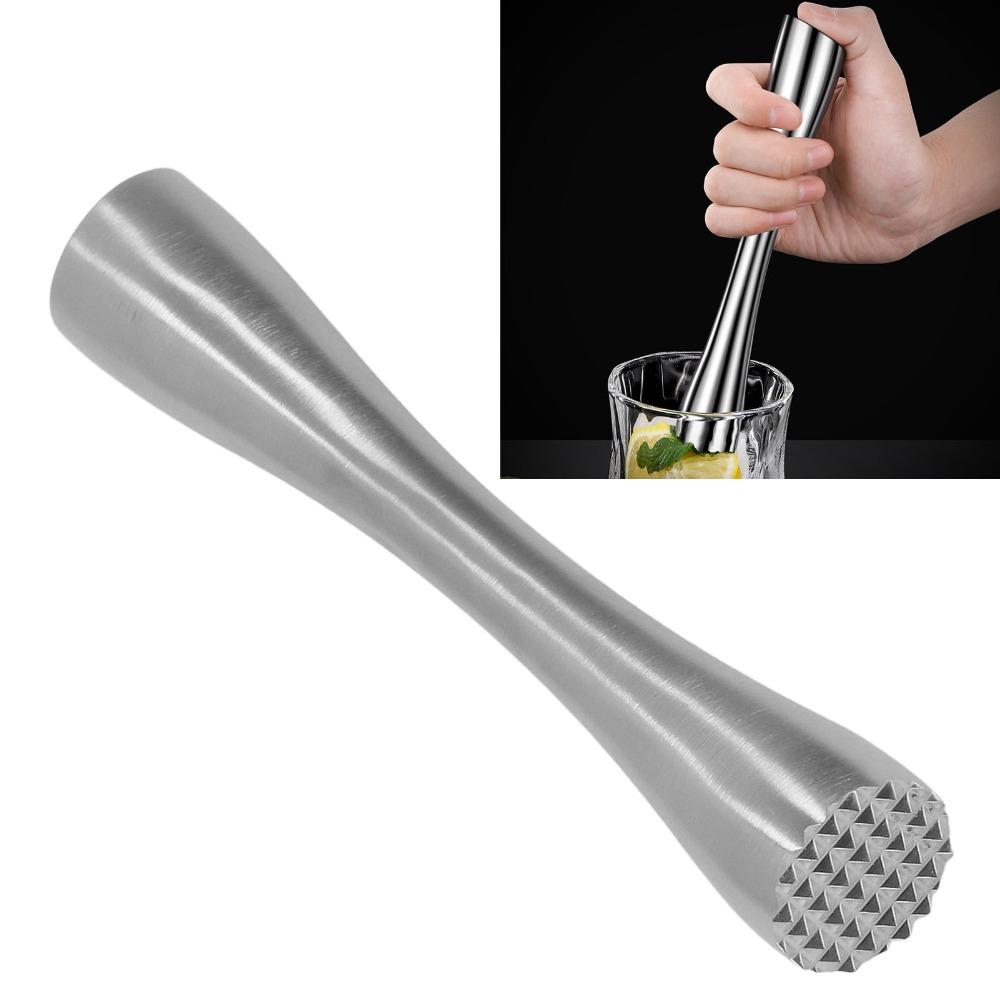 304 Stainless Steel Cocktail Muddler Ergonomic Handle Fruit Crusher Muddler Bartender