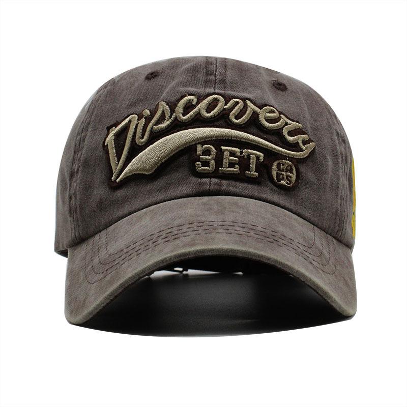 Cotton Washed Retro 3Et Embroidered Baseball Cap Outdoor Visor Summer, Denim Cap Men