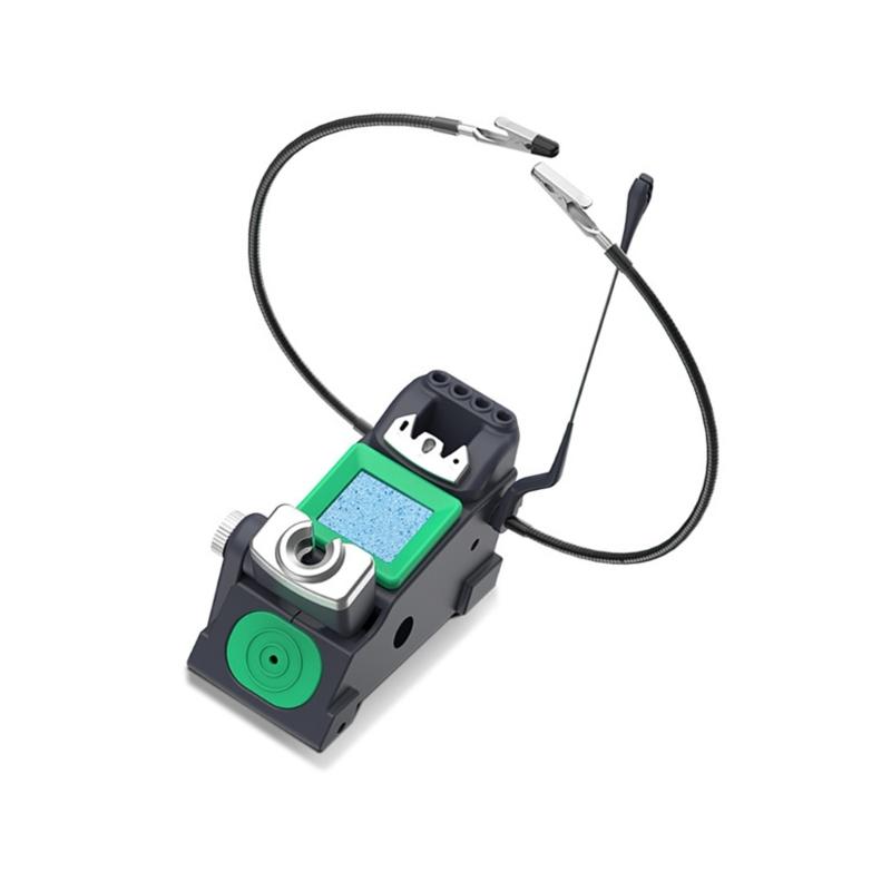 652F Adjustable Welding Station Holder for 210 245 Irons Anti Static Design Adjustable 45° Includes Copper Ball Cleaner