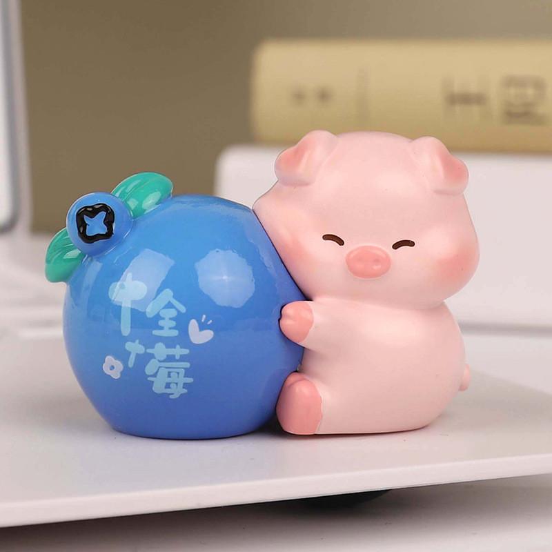 Fruits Cat Resin Art Piece Cute Desktop Ornament For Home And Celebration