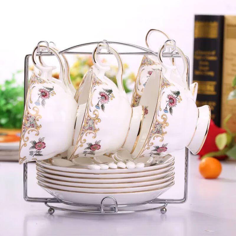Кофейный и чайный сервиз из костяного фарфора в европейском стиле