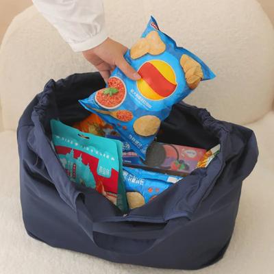 Folding Outdoor Travel Portable Waterproof Miscellaneous Storage Bag Large Capacity Drawstring Supermarket Shopping Bag YLE363