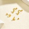 Moon Star Stud/Dangle Earrings Women Dainty Zircon Crescent Moon Star Drop Earrings Piercing For Office Daily Wear Jewelry