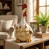 Holiday Decor Cute Rooster Statue Cartoon Animal Shaped Funny Garden Ornament Resin Rustic Yard Decoration Study Room